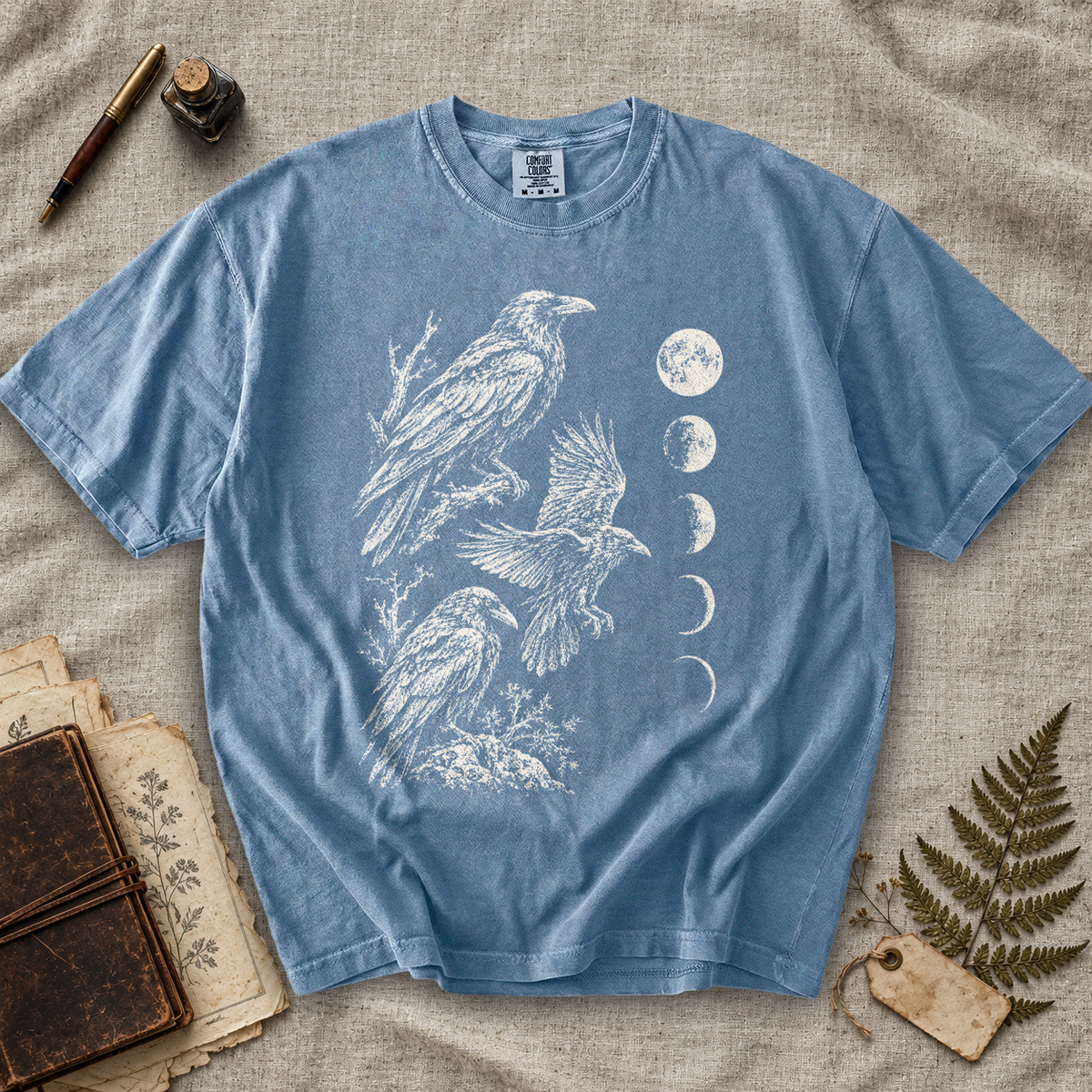 Raven Moon Phases T-Shirt
