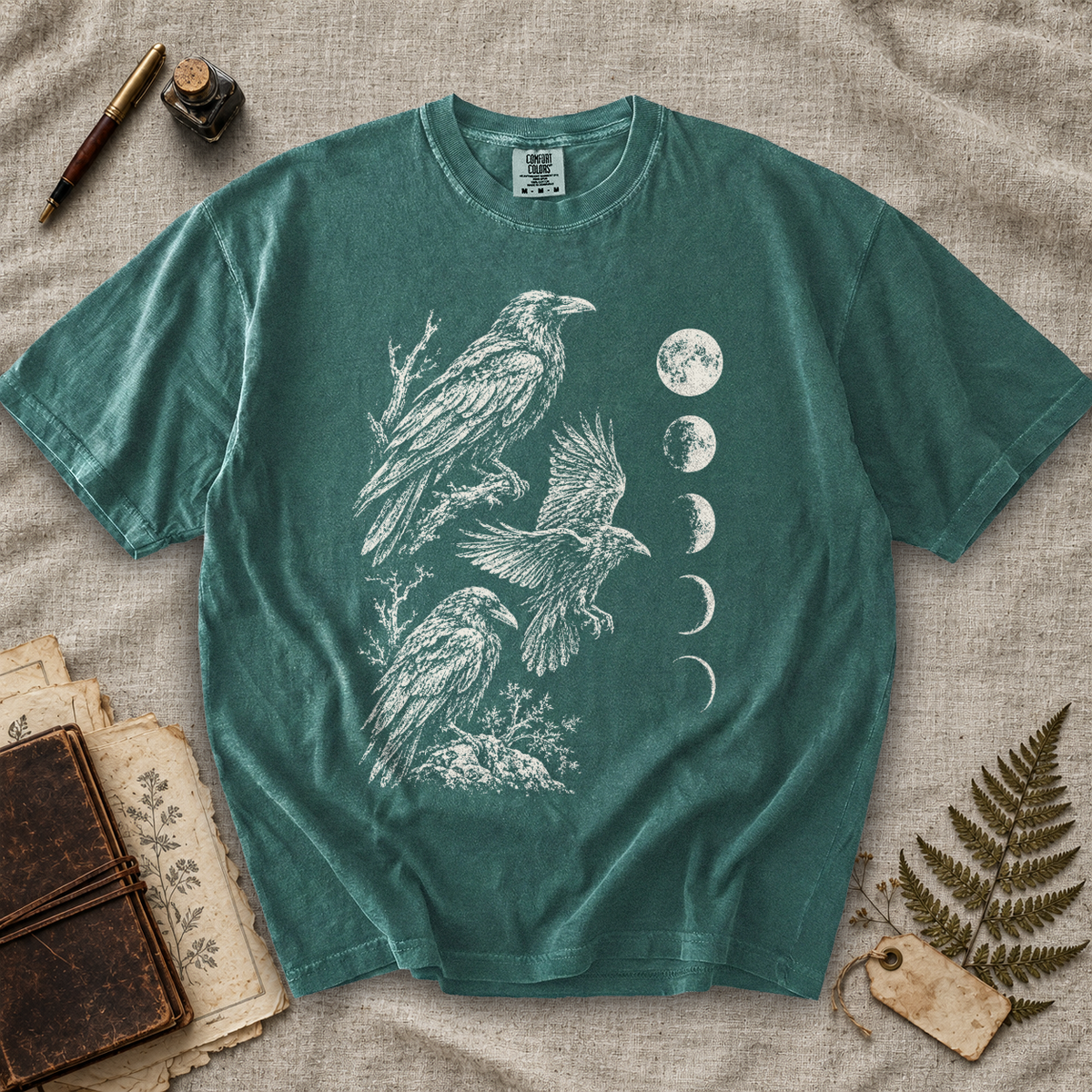 Raven Moon Phases T-Shirt
