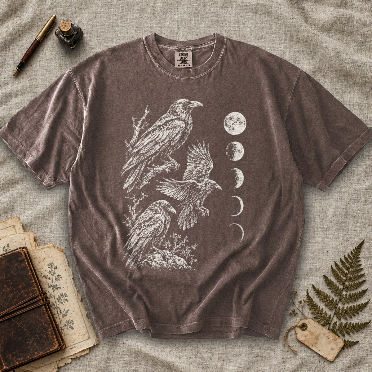 Raven Moon Phases T-Shirt