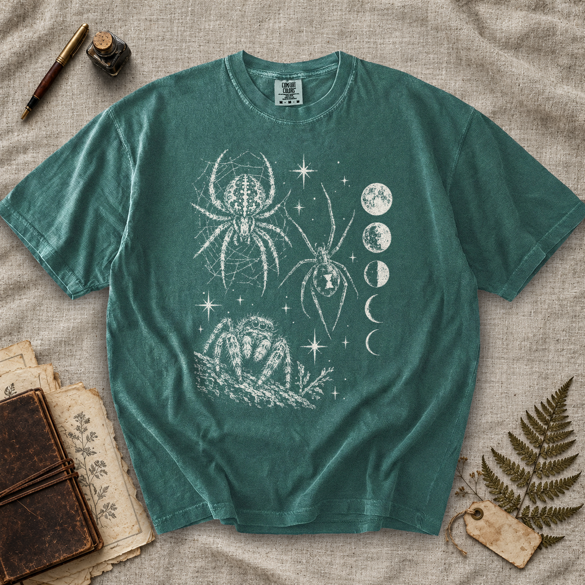 Spider Moon Phases T-Shirt
