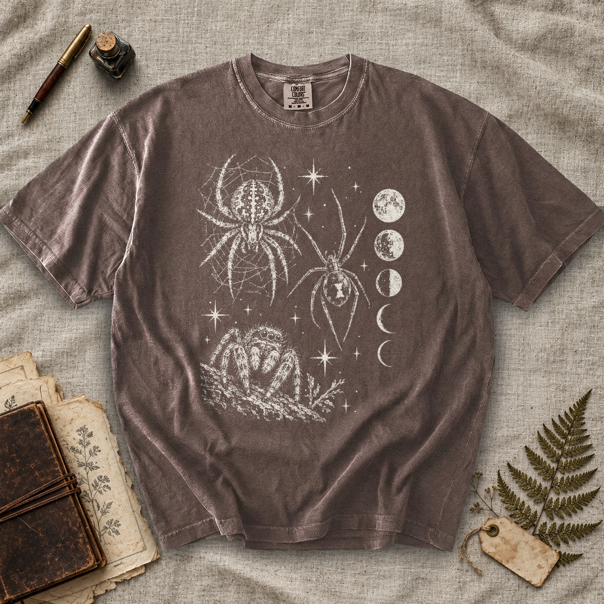 Spider Moon Phases T-Shirt