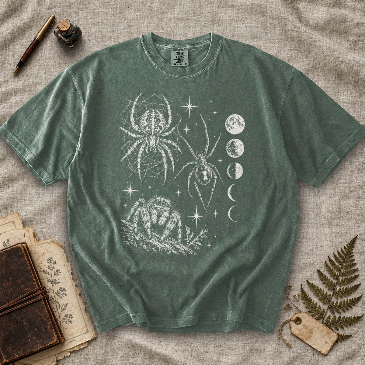 Spider Moon Phases T-Shirt