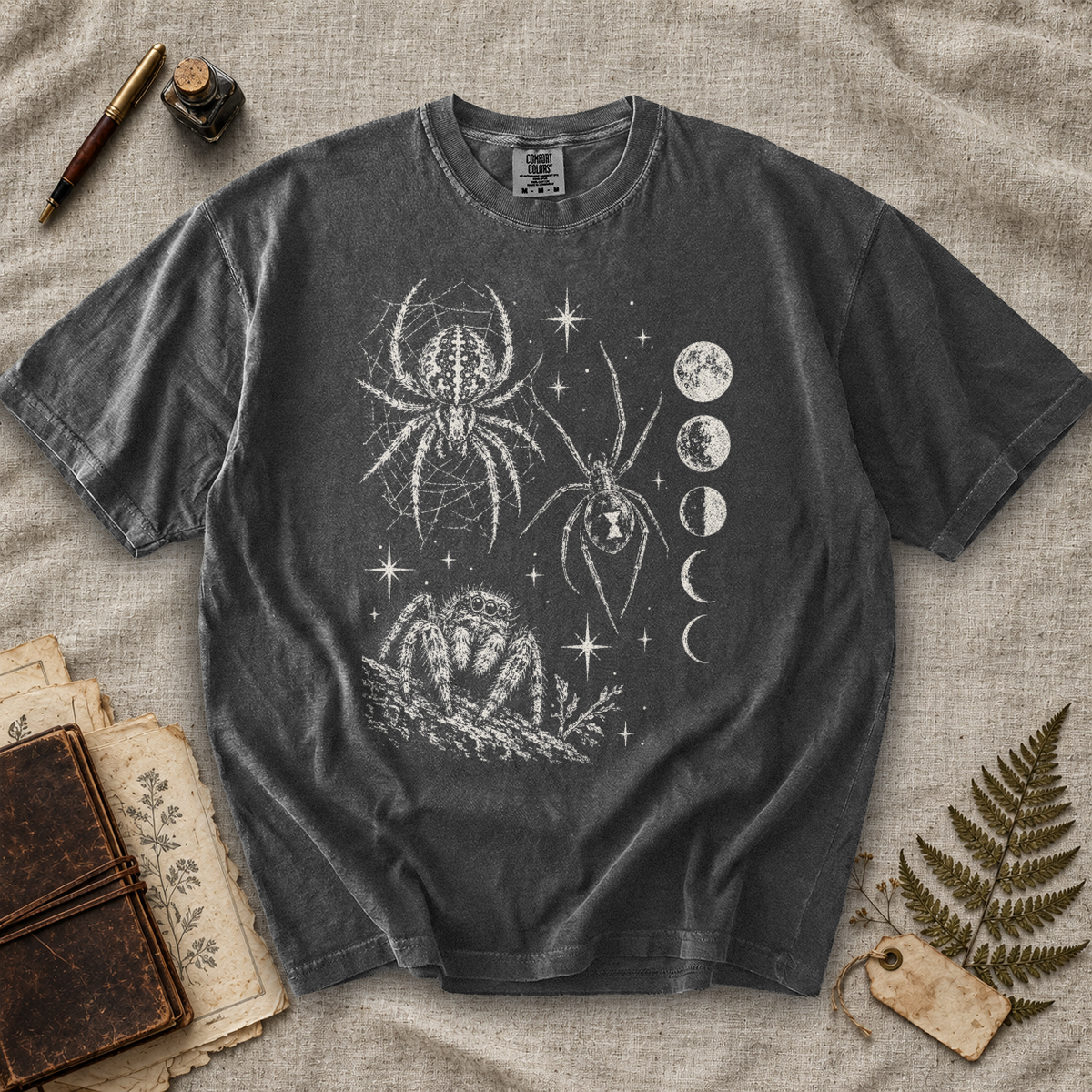 Spider Moon Phases T-Shirt