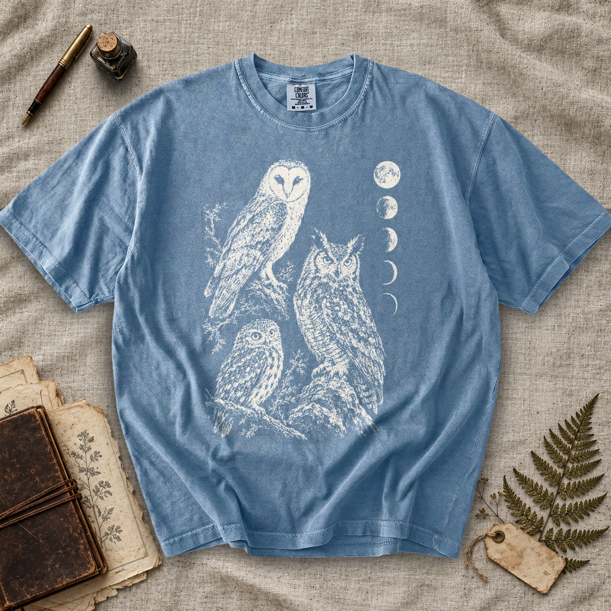 Owl Moon Phases T-Shirt