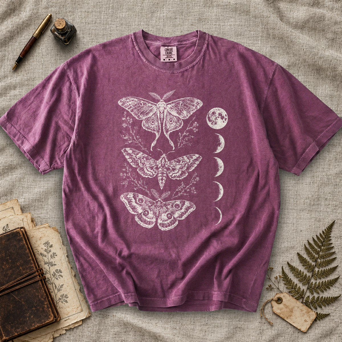 Moth Moon Phases T-Shirt