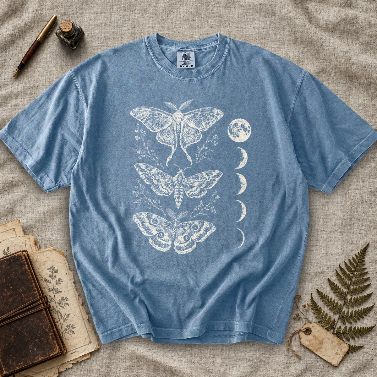 Moth Moon Phases T-Shirt
