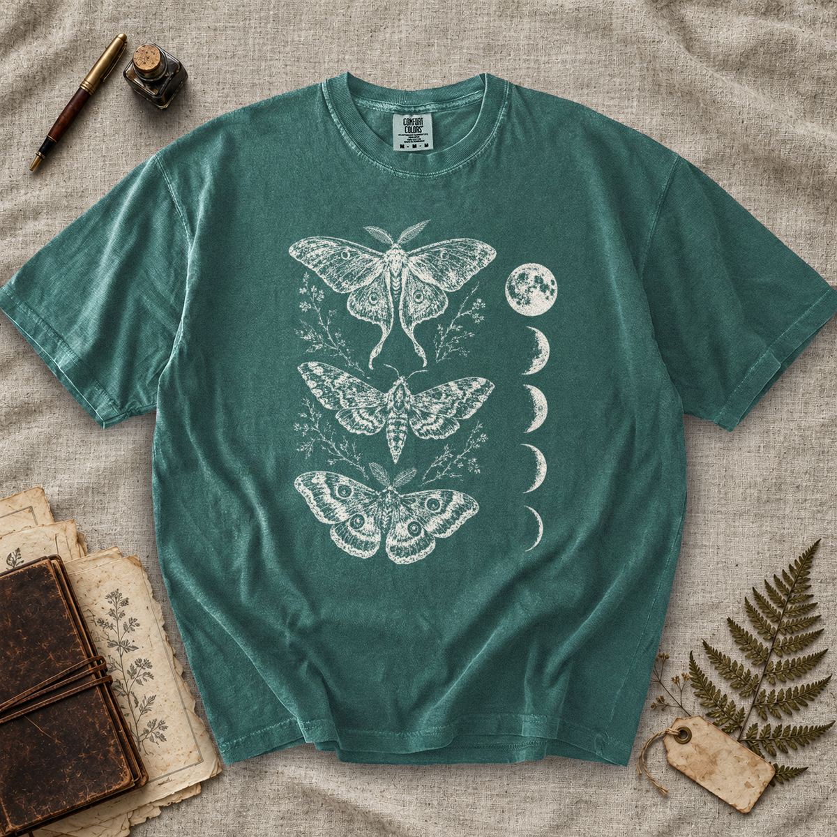 Moth Moon Phases T-Shirt
