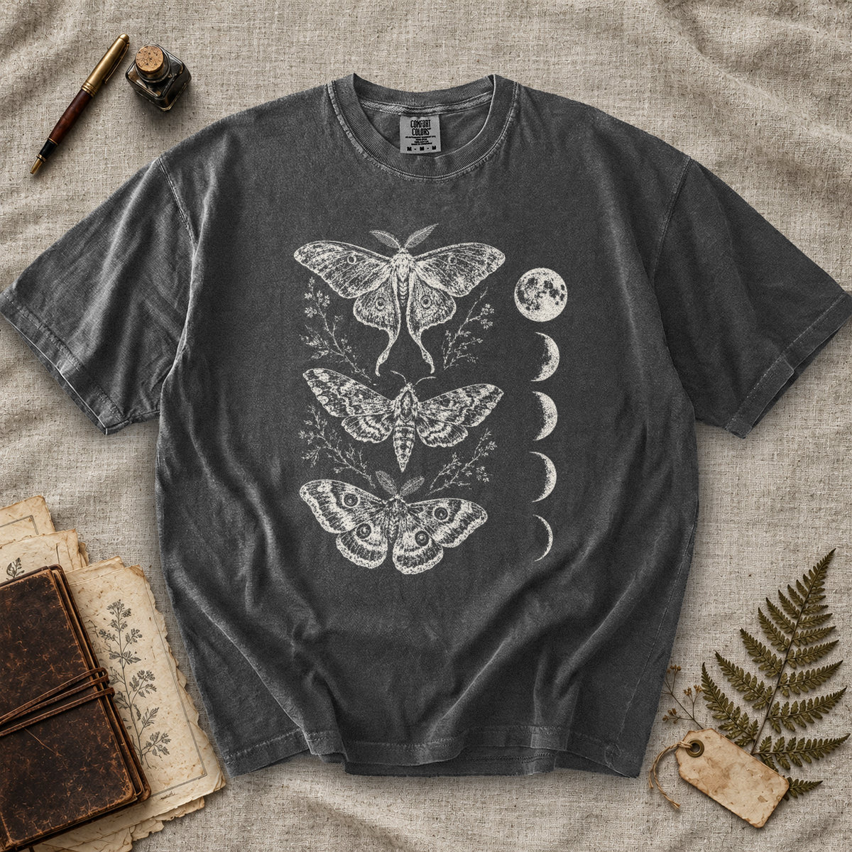 Moth Moon Phases T-Shirt