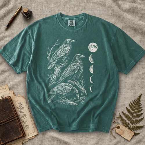 Crow Moon Phases T-Shirt