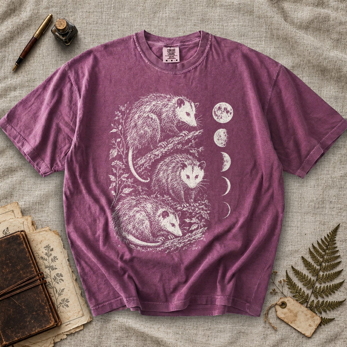 Opossum Moon Phases T-Shirt