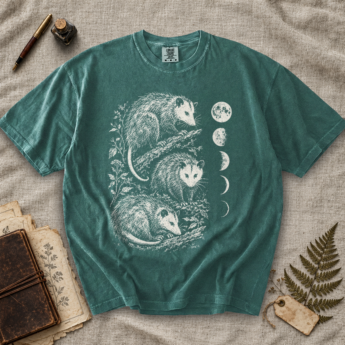 Opossum Moon Phases T-Shirt