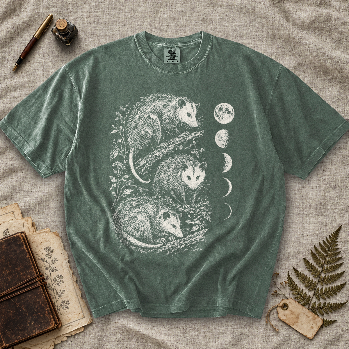 Opossum Moon Phases T-Shirt
