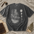 Cat Bat and Moth Moon Phases T-Shirt